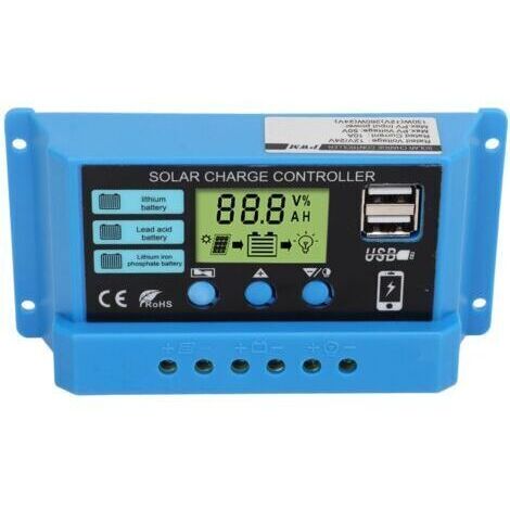 MPPT Solarladeregler 12V/24V – 20A, 2 USB, Parame Produktbild-Vorschau 3