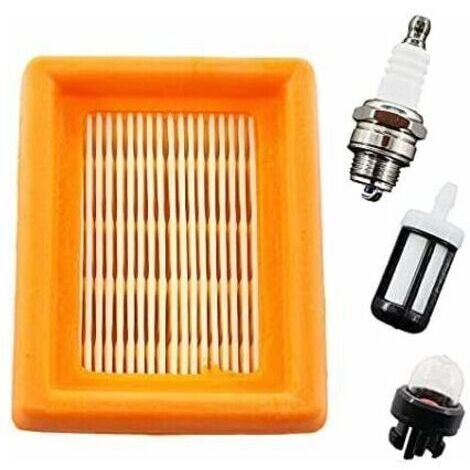 Luftfilter- und Zündkerzensatz für Stihl Freischneider FS120, FS200, FS250, FS300, FS350, FS400, FS450, FS480, BT120, BT121, BT130. (1/5)
