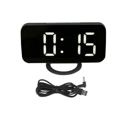 Multifunktionaler digitaler Wecker, Synchronisationsfunktion, einstellbare Helligkeit, LED-Uhr (1/4)