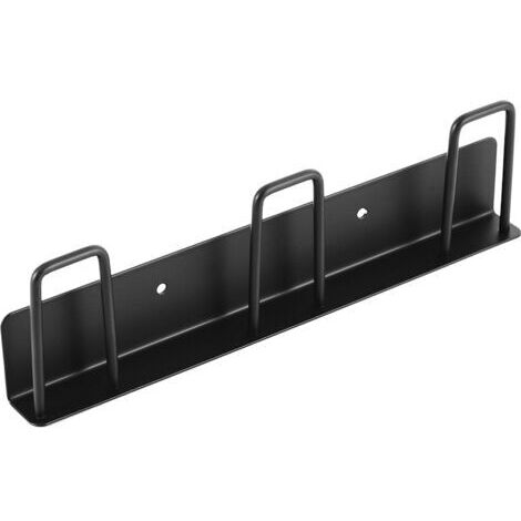 Becherhalter mit Abtropffläche, Wandmontage, kein Bohren erforderlich, Aufhänger, Aufbewahrungsgestell aus Edelstahl, Schwarz (1/3)
