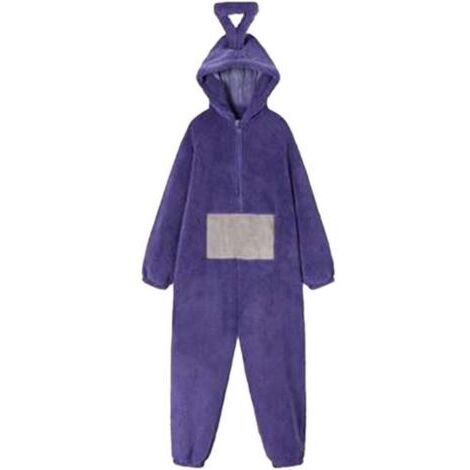 Hundemantel und Regenmantel, Teletubbies-Pyjama für Erwachsene, Winterkostüm, Einteiler, Cosplay-Pyjama, Weihnachtsschlafanzug, Overall, Halloween-Tieroverall – Lila, Größe L (1/5)