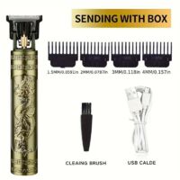 Wiederaufladbarer Herrenrasierer, elektrischer Retro-Trimmer für Erwachsene, elektrischer Drucktrimmer, USB-aufladbar, für Friseursalons, Barttrimmer für Männer
