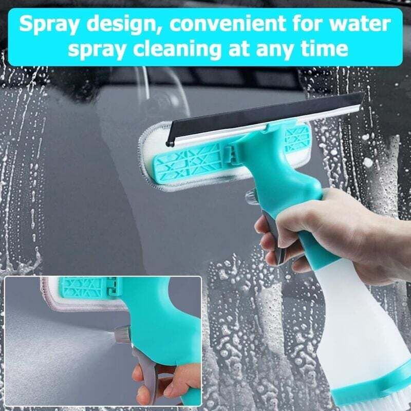 Lavavetri Per Auto In Silicone Da 30,5 Cm - Tergivetro Multiuso Per Finestre, Specchi E Doccia, Con Manico Ergonomic