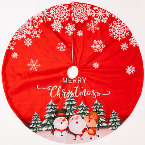 Candy Land - Gonna per albero di Natale con pon, stile rustico, con lacci spessi, a quadri, colore: rosso e verde, decorazione natalizia per la casa di Capodanno
