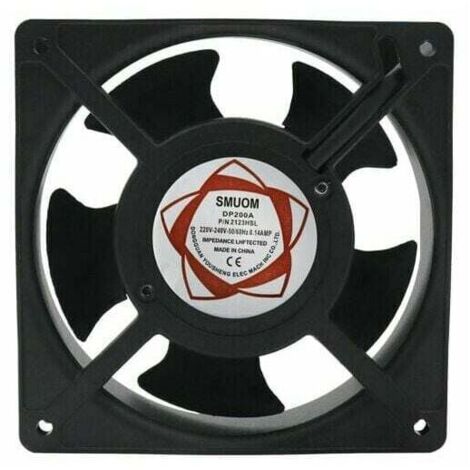 Ventola Assiale Per Cassetta Camino 120x120x38 Mm – Resistente Ad Alta Temperatura, Silenziosa E Universale