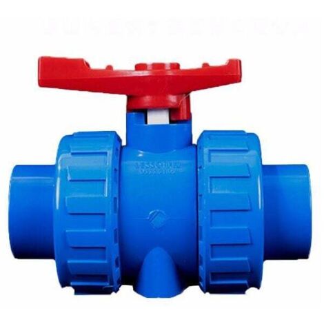 PATIKIL 25mm ID Valvola Sfera Doppio Raccordo 3 Pezzi PVC Connettore