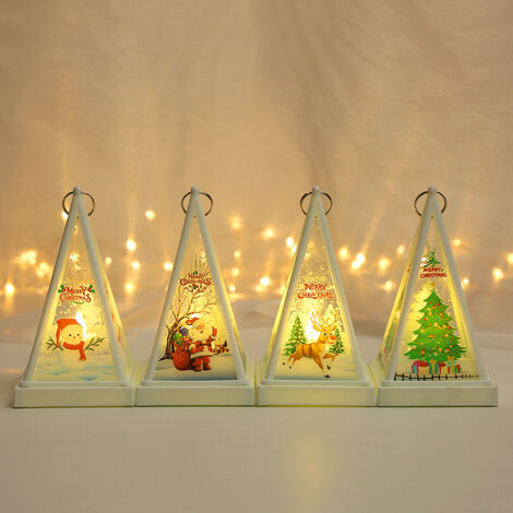 URBNLIVING Set 5 Decorazioni Natalizie Con Luci LED: 3 Coni Piramide (40/60/80cm) E 2 Sfere (15/20cm) - Oro Con Glitter, A Batteria Con Timer - 3