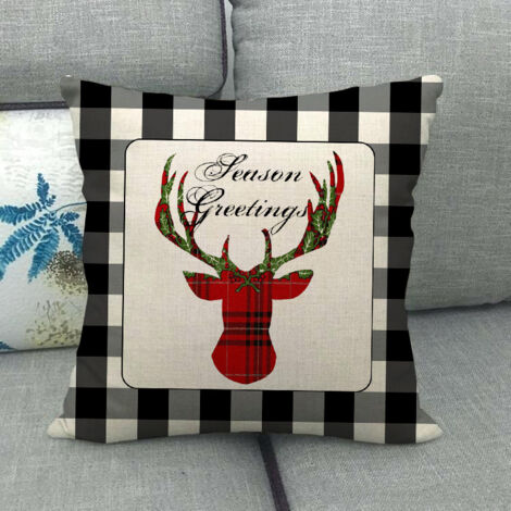 4 pezzi, Federe decorative per cuscini con animali della foresta