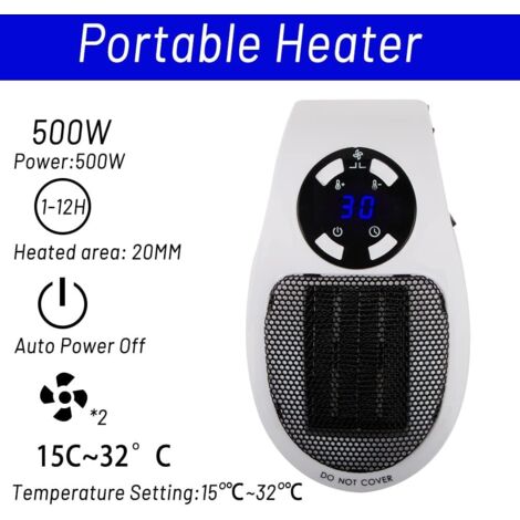 Termoventilatore Elettrico 3kW – 4 Livelli Regolabili, Protezione Sovraccarico, Portatile Con Manico – Per Casa, Ufficio, Giardino