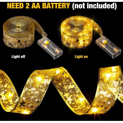 Set 15 Minighirlande LED A Batteria, 2m Con 20 Luci Bianco Caldo, Timer 6h ON/18h OFF, Impermeabili IP65 Per Esterni