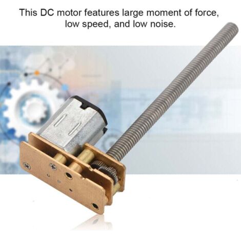 Tyenaza Motoriduttore N20 DC 12V con Lungo M4 55mm Albero Filettato, per Vite di Uscita Miniatura Coppia Elevata Riduttore per Ingranaggi Micro Motor Riduttore per RC Giocattoli (60RPM