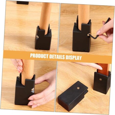 4 Piedini Per Valigia Fenteer, Borchie Di Ricambio Universali In Plastica Resistente, Stile B, Nero, Per Trolley E Borse Da Viaggio - 3