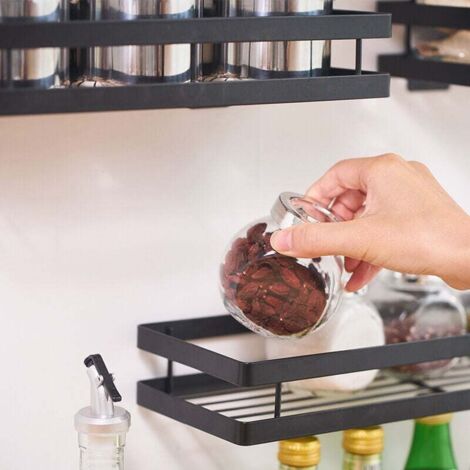 Scaffale Cucina A Muro In Acciaio Inox Con Ante Scorrevoli, 1 O 2 Strati, 50x30x40 Cm, Portastoviglie Sospeso Moderno