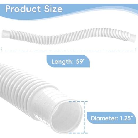 Tubo flessibile per piscina, 2 tubi flessibili per piscina fuori terra