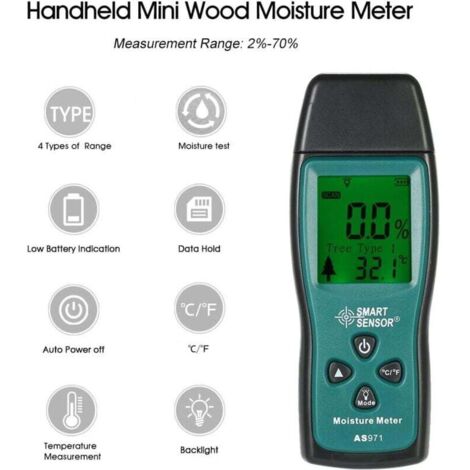 Fartools 132504 - Rilevatore Di Umidità A Radiofrequenza Per Materiali Solidi (Legno, Cartongesso) - Range 6-40% - 3