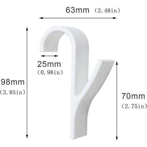 10 Ganci Multiuso Per Termosifoni Tondi In ABS Bianco, Porta Asciugamani E Abiti, Si Adattano A Tutti I Radiatori Standard, Installazione Senza Attrezzi
