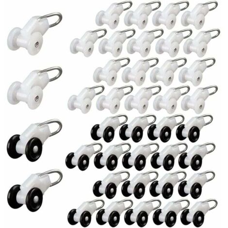50 ganci in plastica bianca per tende per binari per tende in plastica bianca per binari per binari per tende per finestre e tende da doccia