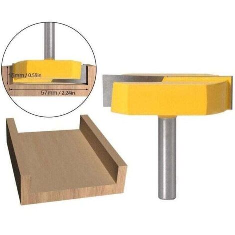 Punta per Fresatrice per Superfici Spoilboard CNC, Gambo 1/2 Pollice, Diametro di Taglio 2 Pollici, Punta per Piallatura a 4 Ali per Appiattimento di Lastre di Legno, Facile