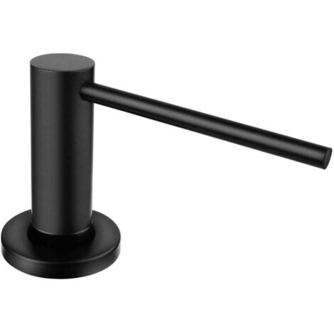 Dispenser Di Sapone Ricaricabile In PET Nero – Pompa Antiruggine, 167x64 Mm, Per Cucina E Bagno Rustico