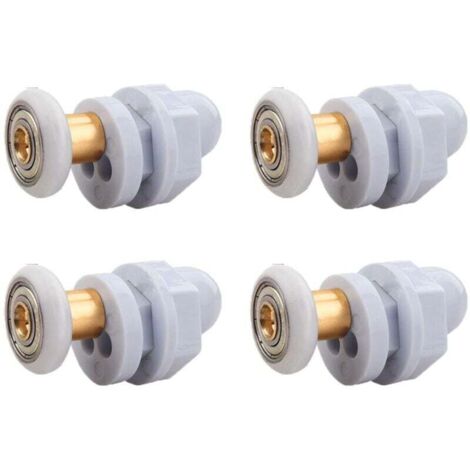 Kit 4 Rulli Scorrevoli In Lega Di Alluminio Per Porte Scorrevoli E Box Doccia – Cuscinetti Silenziosi E Viti M6x20 Incluse