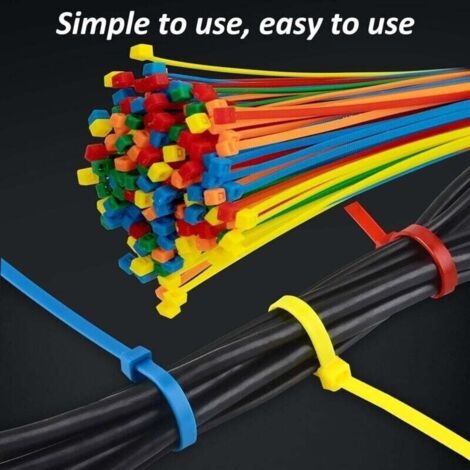intervisio Fascette Plastica per Cablaggio 200 mm x 2,5 mm