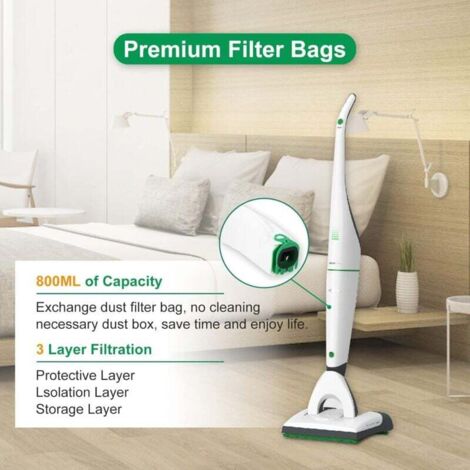 10 Sacs Aspirateur Parfumés Pour Vorwerk Folletto VK117 / VK116 – Lot De 10 Avec Profumatori
