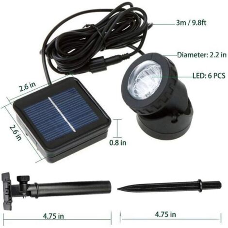 Foco LED Solar Para Estanque - Iluminación Subacuática Sin Cables Ni Electricidad - Esotec