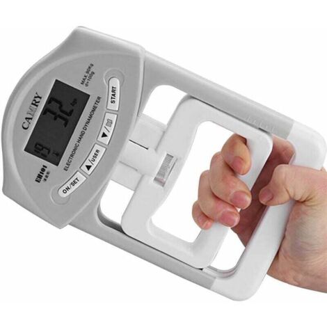 Dinamómetro Digital De Fuerza De Agarre | Rango 0-180 Kg (396 Lb), Pantalla LCD, Memoria Para 19 Usuarios | Recargable Por USB O Pilas, Ideal Para Entrenamiento Y Rehabilitación