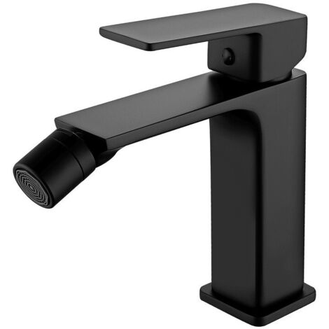 Rubinetto miscelatore bidet monoforo nero opaco ''Delos Nero'' (1/3)
