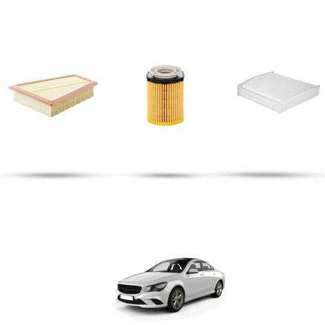 Kit tagliando 3 filtri compatibile con Mercedes CLA (C117,X117) 250 Sport 160kw Dal 2015 (1/4)