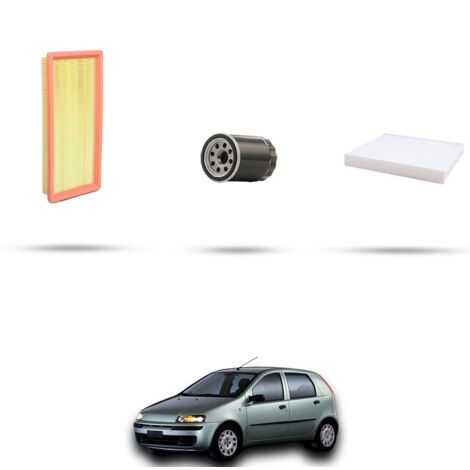 Kit tagliando 3 filtri compatibile con Fiat Punto II 1.4 16v 70kw dal 2003 (1/4)