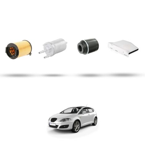 Kit tagliando 4 filtri compatibile con Seat Leon II (1P1) 1.2 TSI 77kw dal 2010 (1/5)