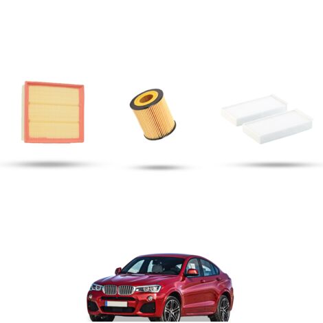 Kit tagliando 3 filtri compatibile con Bmw x4 (F26) M40i 265kw dal 2015 (1/4)