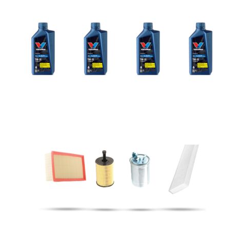 Kit tagliando 4 FILTRI e 4L OLIO compatibile con Seat Alhambra (7V) 2.0 Tdi 103kw dal 2005 al 2010 (1/5)