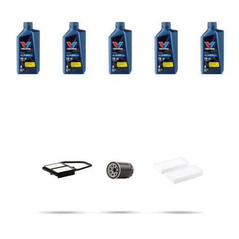 Kit tagliando 3 FILTRI e 5L OLIO compatibile con Honda Civic VII 1.7 85kw dal 2001 (1/5)
