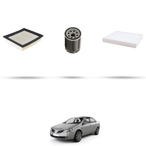 Kit tagliando 3 filtri compatibile con Nissan Primera (P12) 2.0 103Kw Dal 2002 (1/4)