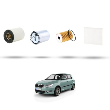 Kit tagliando 4 filtri compatibile con Skoda Fabia II (545,542) 1.2 TDI 55kw dal 2010 al 2014 (1/5)