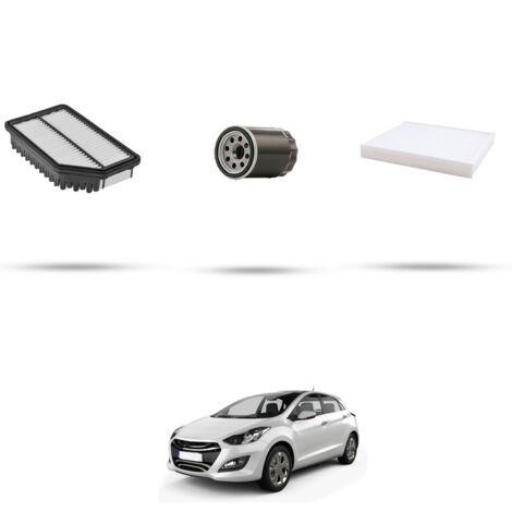 Kit tagliando 3 filtri compatibile con Hyundai i30 (GD) 1.4 MPI 74kw dal 2015 (1/4)