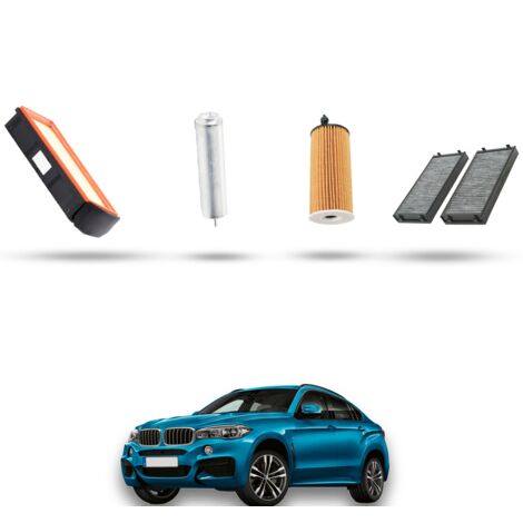 Kit tagliando 4 filtri compatibile con Bmw x6 (F16, F86) 30d 204kw dal 2015 (1/5)