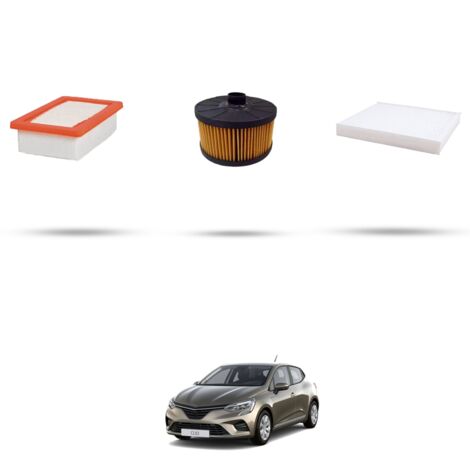 Kit tagliando 3 filtri compatibile con Renault Clio V 1.3 TCe 100 96Kw dal 2019 (1/4)