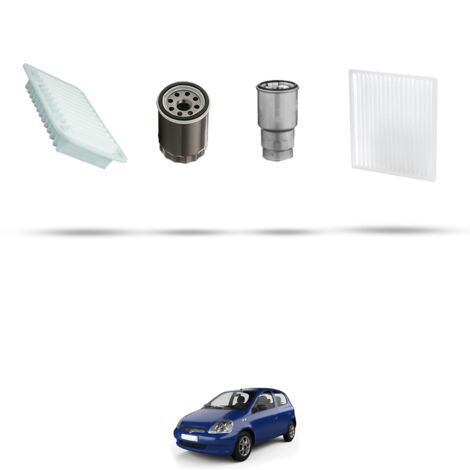 Kit tagliando 4 filtri compatibile con Toyota Yaris I (p1) 1.4 55kw Dal 2001 (1/5)