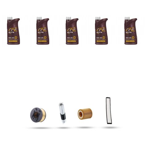Kit tagliando 4 FILTRI e 5L OLIO compatibile con Bmw serie 3 (E46) 316i 85kw dal 2002 (1/5)