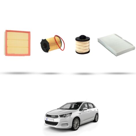 Kit tagliando 4 filtri compatibile con Citroen C4 II 1.6 Bluehdi 73kw dal 2014 (1/5)