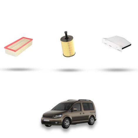Kit tagliando 3 filtri compatibile con Vw Caddy III (2c) 1.9 TDI 55kw Dal 2005 (1/4)