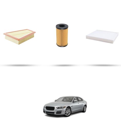 Kit tagliando 3 filtri compatibile con Jaguar XE (x760) 2.0 diesel 120kw dal 2015