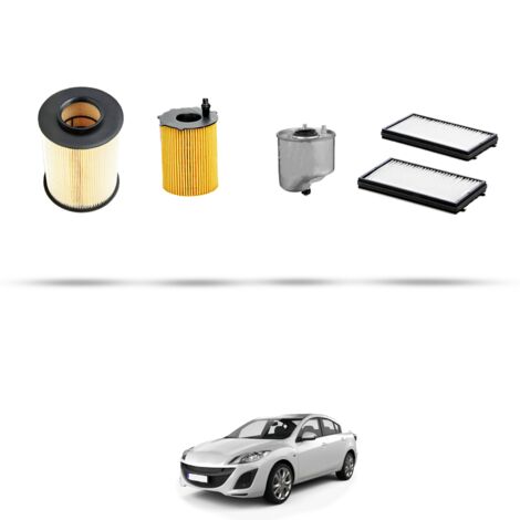 Kit tagliando 4 filtri compatibile con Mazda 3 (BL) 1.6 MZ-CD 85kw dal 2010 (1/5)