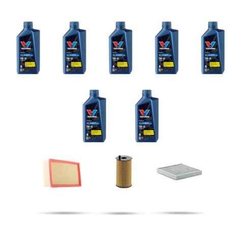 Kit tagliando 3 FILTRI e 7L OLIO compatibile con Jaguar S-Type (X200) 2.7 V6 152kw dal 2004 (1/5)