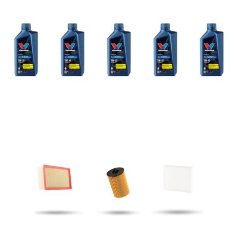 Kit tagliando 3 FILTRI e 5L OLIO compatibile con Seat Leon III 1.6 TDI 77kw Dal 2012 (1/5)