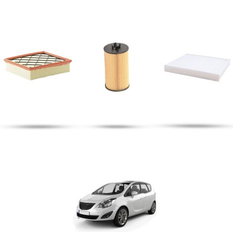 Kit tagliando 3 filtri compatibile con Opel Meriva B 1.4 LPG 88kw dal 2011 (1/4)