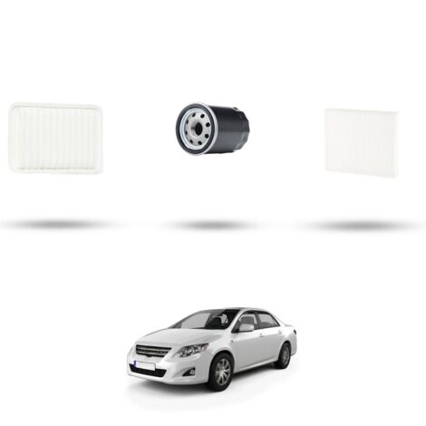 Kit tagliando 3 filtri compatibile con Toyota Corolla X 1.6 VVTI (ZZE141) 80Kw dal 2007 al 2013 (1/4)
